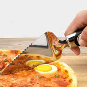 Kitchen Gadget Stainless Steel Triangular Cake Spatula Plastic Handle Mirror Finish Pizza Peel Household Cheese Shovel Bakery