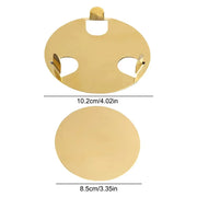Kitchen Gadgets Round Gold Stainless Steel Coaster Set Mirror-like With Holder Drink Pad Scald-proof Insulated Cup Mat Tabletop