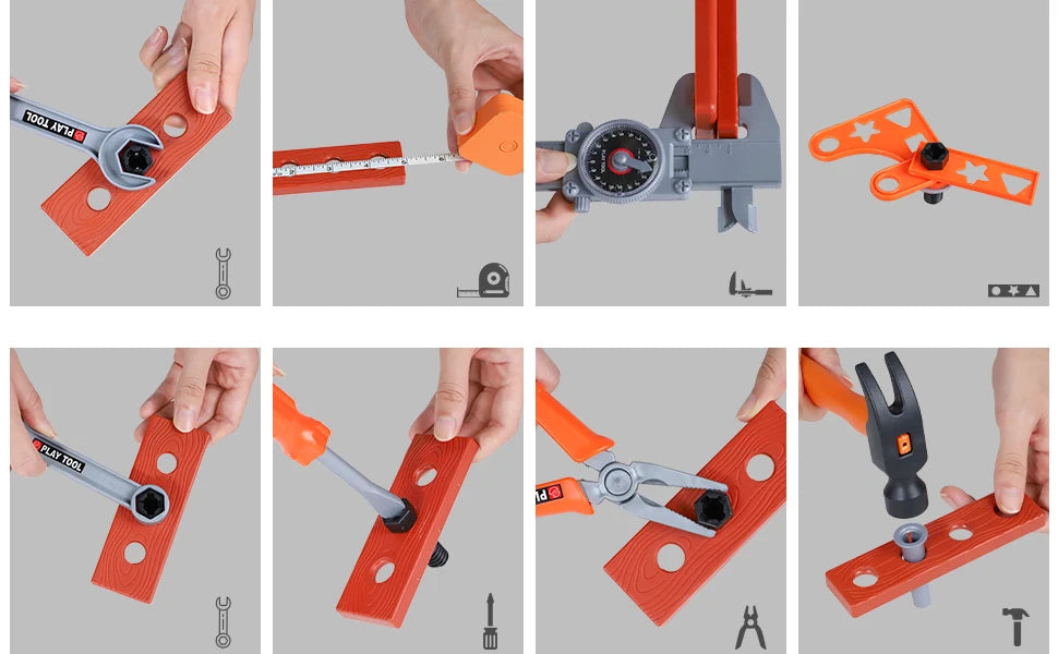 Children Toy Tool Kits Engineer Simulated Repair Tool Set Electric Drill Screwdriver Play House Toy Christmas Gift for Boys Kids