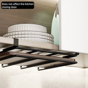 Kitchen Hanging Organizer Rack with Hooks Under Cupboard Multipurpose Wall-mounted Kitchen Organizers Storage Rack