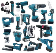 15-Piece Combo Power Tools Set Brushless Cordless Drill & Electric Hammer Drill Angle Grinder Includes Hard Case