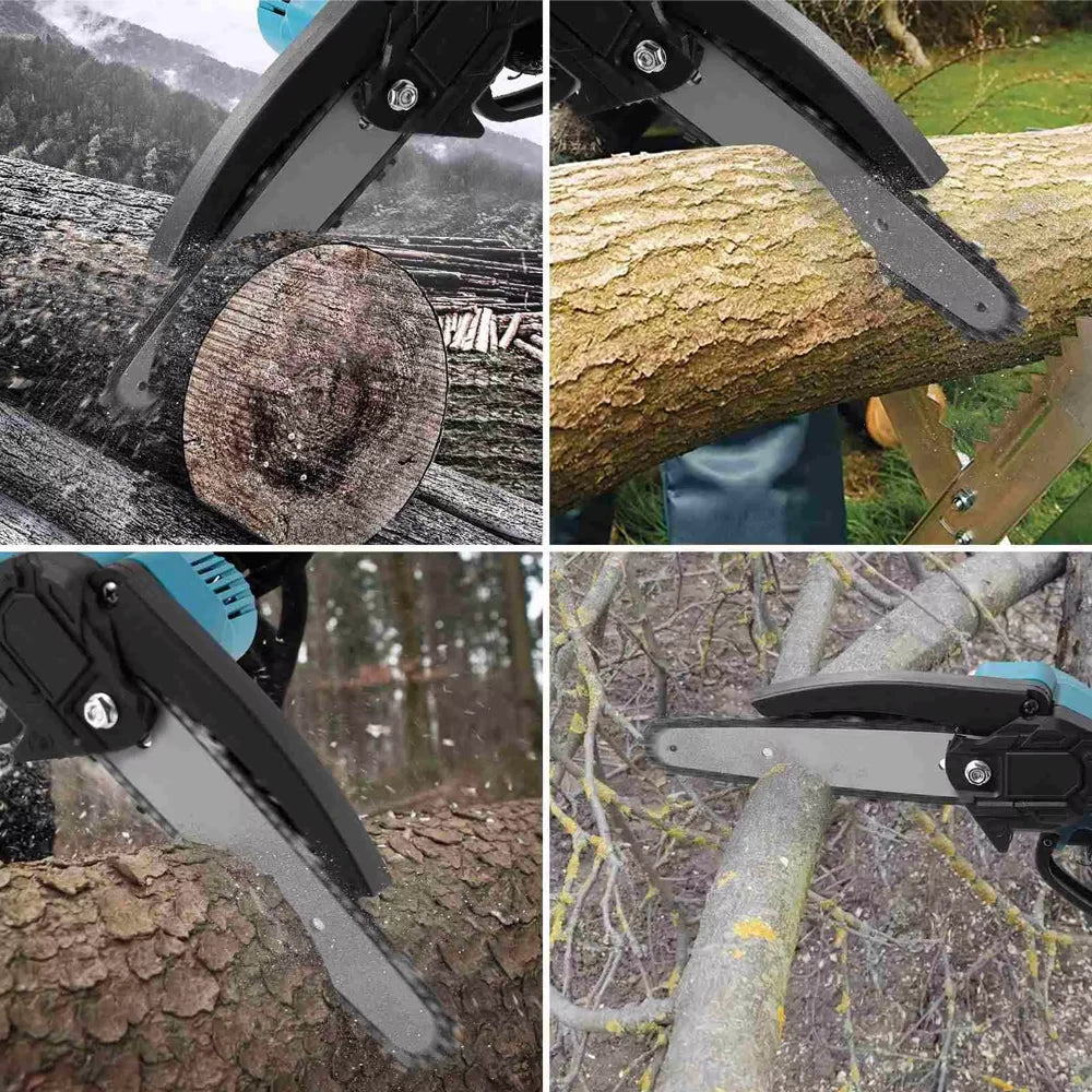 1700RPM 6 Inch Mini Cordless Li-ion Chainsaw One Hand Portable Electric Tree Wood Cutter Pruning Garden Power Tool for Makita