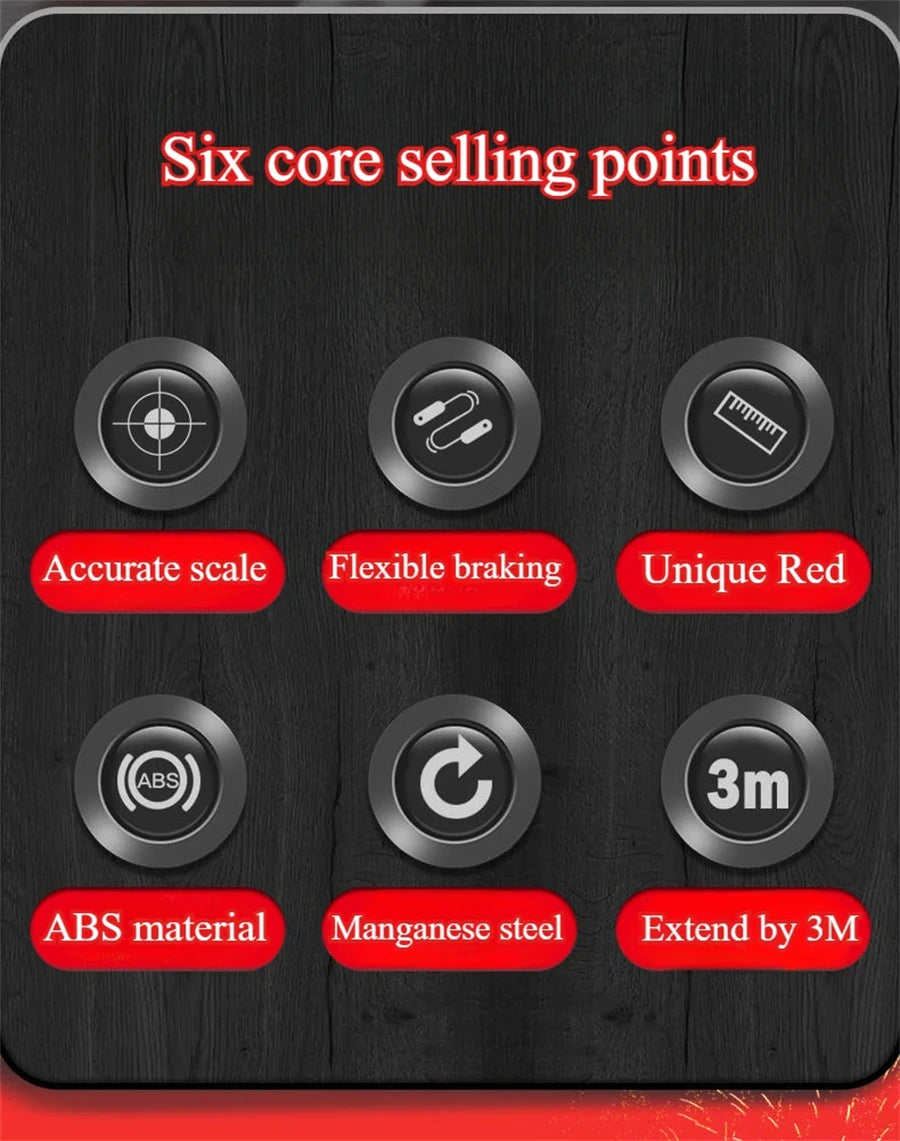 10/7.5/3/5M Meters Tape Measure Toughbuilt Measuring Tape Construction Tape Measure Site Measuring Construction tools Instrument