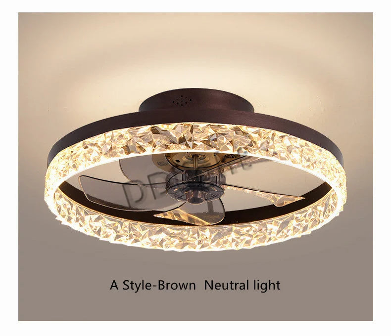 Modern New Smart LED Ceiling Fan Lights Remote Control Dimmable Bedroom Decor Ventilador Lamp Living Dining Room Indoor Lighting