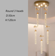 Modern home decoration salon lamps for living room smart crystal Pendant lights dining room indoor lighting