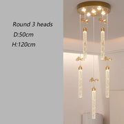 Modern home decoration salon lamps for living room smart crystal Pendant lights dining room indoor lighting