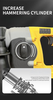Brushless 20V power tool cordless Electric Rotary Hammer drill tools for fast drilling in concrete For Dewalt 20V battery