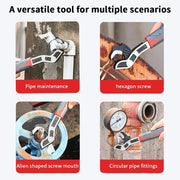 CR-V Multi-function Universal Adjustable Fast Wrench Hand Tool for Plumbing