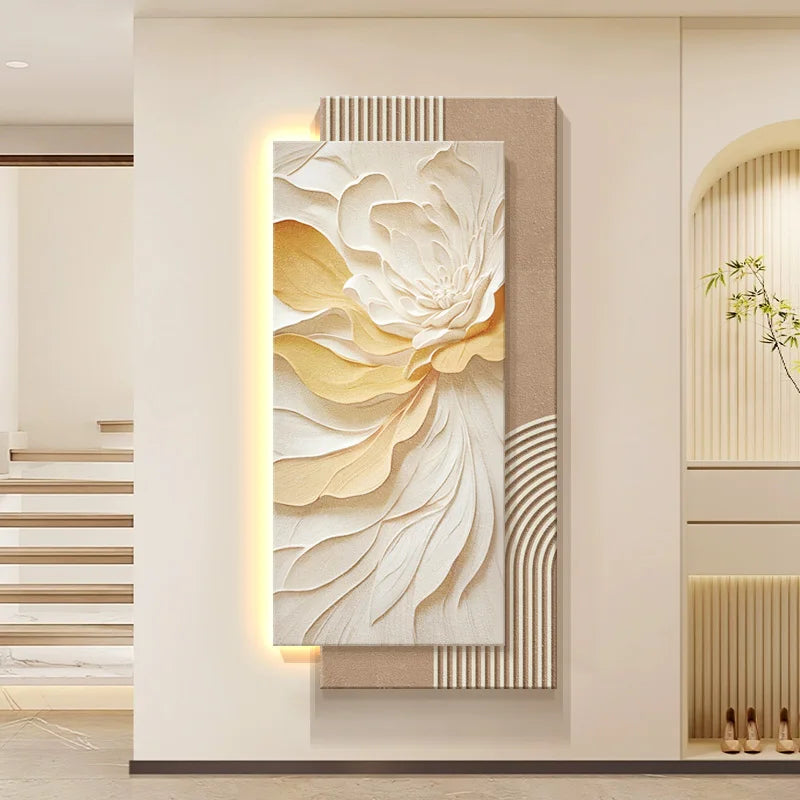 3D living room decoration painting, corridor hanging painting, simple and atmospheric living room entrance wall lamp painting
