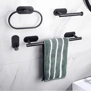 Adhesive Bathroom Hardware Accessories Towel Rack Toilet Paper Dispenser Holder Wall Coat Hooks Towel Rail Ring Roll Hanger Set