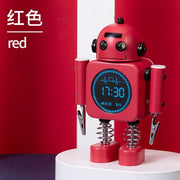 2025 Robot Smart Alarm Clock Led Wake-up Light Luminous Snooze Living Room Bedroom Desk Clock Children's Gifts Home Decoration