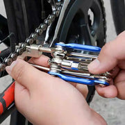 11-in-1 Bike Tool Mini Multitool Kit - Lightweight Stainless Steel Tool Wrench, Screwdriver, Chain, Hexagon Wheel Spoke