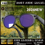 2026New800W Camera AI Glasses Men Color-Changing Smart Translation Glasses Photo Video Recording Waterproof Call SmartSunglasses
