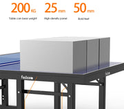 12/16/18/25MM Tennis Table with Wheels Portable Professional Outdoor Indoor Foldable and Removable Singles Practice Tennis Table