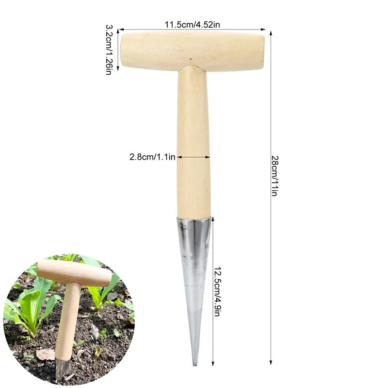 Garden Seed Seeder Durable Plastic Hand Dibbler Garden Seeder Tool 12-Hole Fast Seeding Waterproof Planting Aid Garden Tools