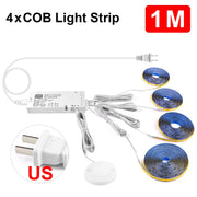 Smart Penetrable Wood COB LED Strip Touch Sensor Light 320Leds/m Warm/Neutral White Parallel Lights Kitchen Backlight Lighting