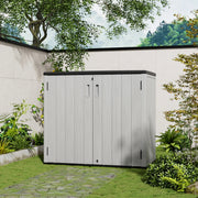 Prefabricated Plastic Outdoor Gardening Workshop Tool Horizontal Storage Shed