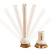 Kitchen Pot Brush for Home Use Long Handle Rotating Dish Washing Scrubber with Liquid Dispenser Easy Clean Pan and Bowl