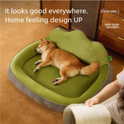 New dog bed with increased height and thickness, leaning against the mountain bed and pillow for neck protection, pet bed for sl