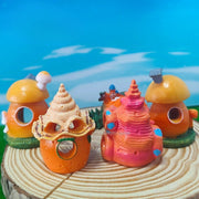 Aquarium Decoratations Fish Tanks Accessories for Fish Shrimp Hiding Shelter Simulation PVC Mini Mushroom Conch House Ornaments