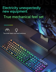 Eweadn GX330 Wired Keyboard Mouse Set Retro Punk ABS Keycaps Gaming Keyboard Mouse Headphones family Office PC Gamer Laptop Gift