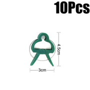 10pcs/set Green Garden Plant Fixed Clips Garden Tools for Greenhous Vegetables Stem Vines Grape Clamp Support Straighten Stems