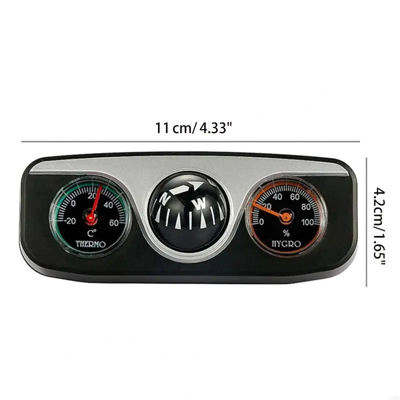 Survival Tools Car Thermometer Hygrometer Compass 3 in 1 Travel Hiking Accurate Navigation Ball Paste on Dashboard