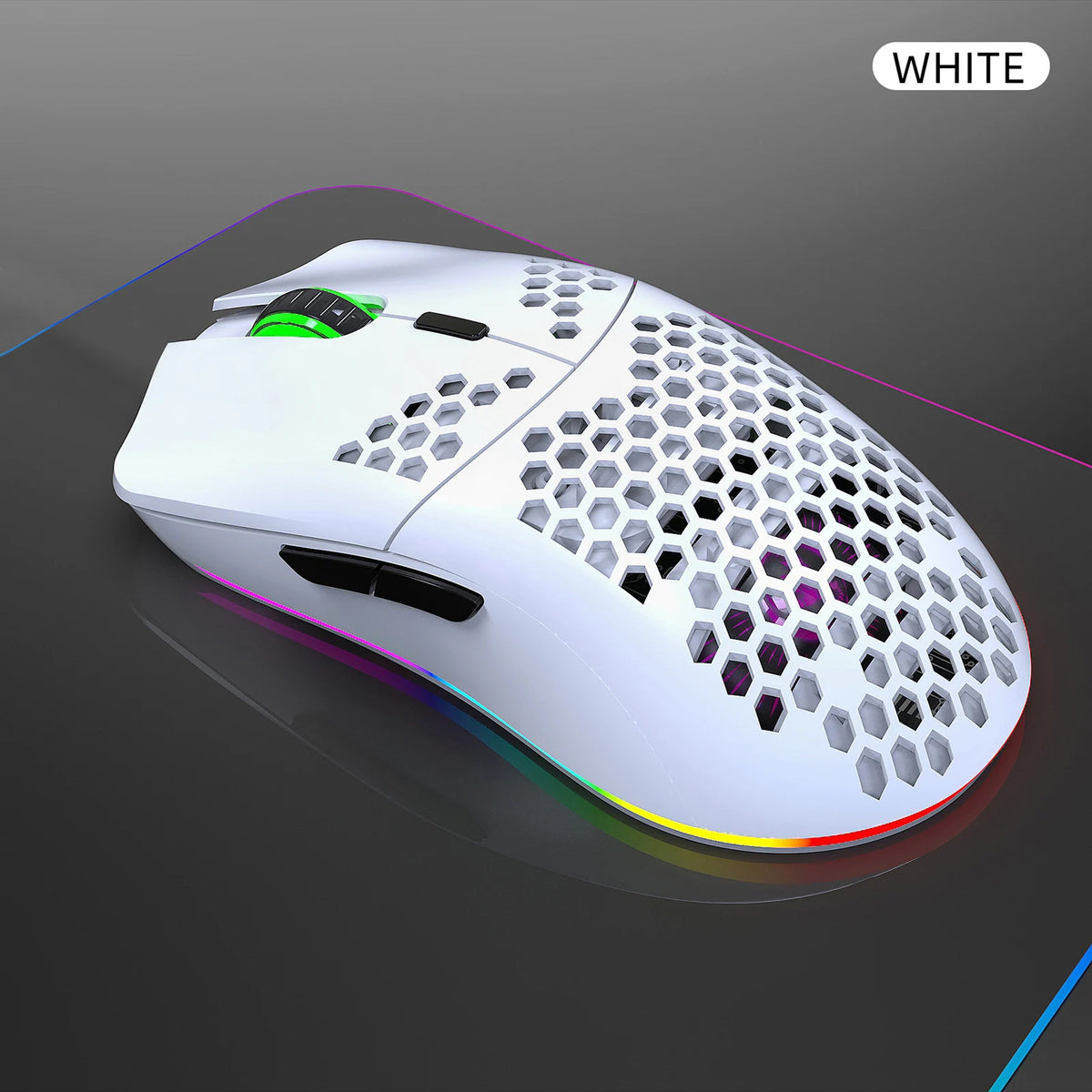 HXSJ T66 RGB 2.4G Wireless Gaming Mouse RGB Lighting Charging Mouse with Adjustable DPI Ergonomic Design for Desktop Laptop