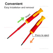 10 in 1 Insulated Electric Screwdriver Set 500V Hex Phillips Magnetic High Hardness Professional Electrician Tools