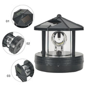 Garden Courtyard LED Solar Lighthouse Lawn Light Outdoor Waterproof Street Light Rotating Rockery Lighthouse Decorative Lights
