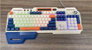 Gaming Keyboard Spanish Russian Arabic Keyboard 100% Layout RGB Backlight Gamer Keyboard Volume Knob Wired K90 104 Keys Hand Sup