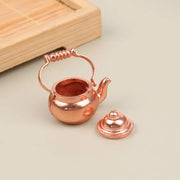 Kettle 1:12 Mini Kitchen Utensils Sets Cookware 1:12 Scale Kitchen Set Mini Alloy Mini Kitchen Cooking Kit House Props