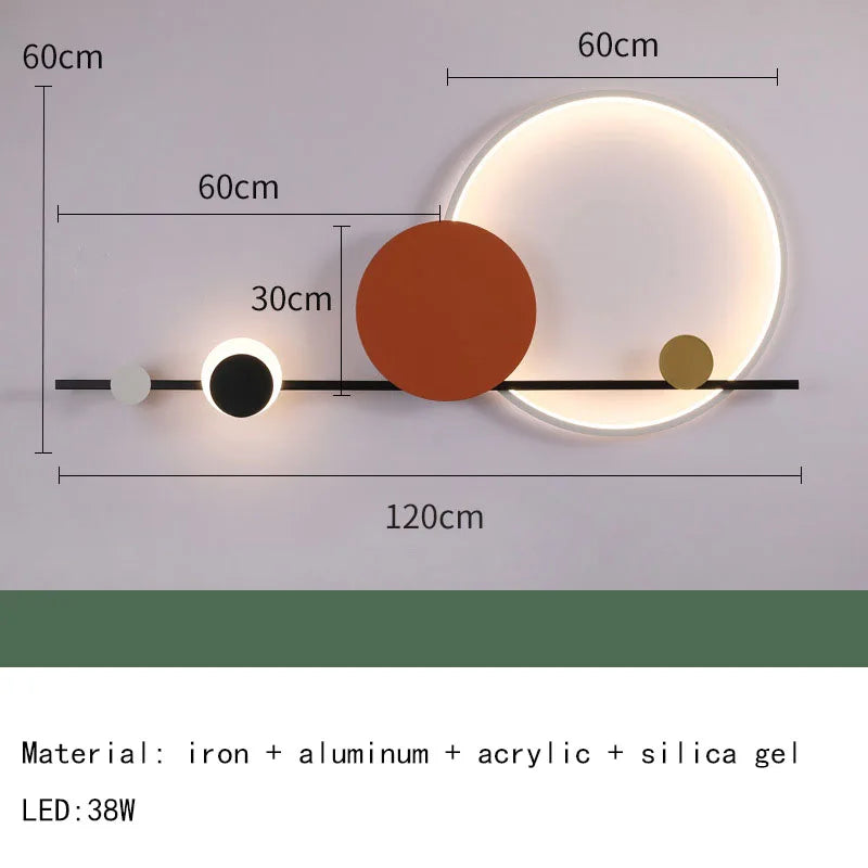 Modern Art Deco LED Wall Lamp 3000K Hotel Hall Foyer Restaurant Lighting Sconce Stairs Aisle Corridor Atmosphere Dropshipping