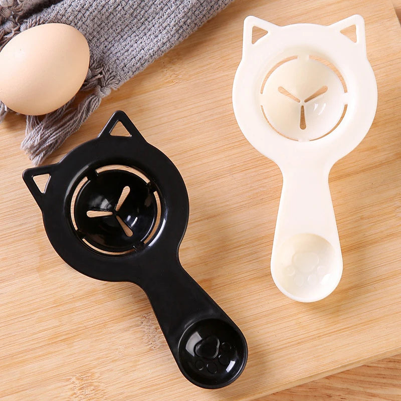 2-in-1 Perfect Kitchen Gadget Cute Cartoon Cat Egg Separator & Measuring Cup Easy Yolk & White Filter For Baking And Cooking,