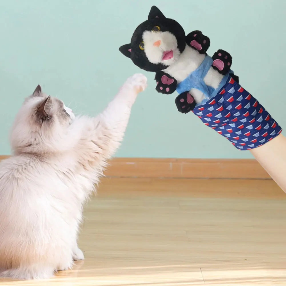 Cats Puppet Wrestler Cat Wrestling Toy  Puppet Interactive Hand Puppet for Indoor Cats Kids Pretend Play and Dog Toys