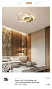 Smart Home Modern Round Design LED Ceiling Chandelier For Living Room Restaurant Bedroom Circle Rings Lighting Fixture Luminaire