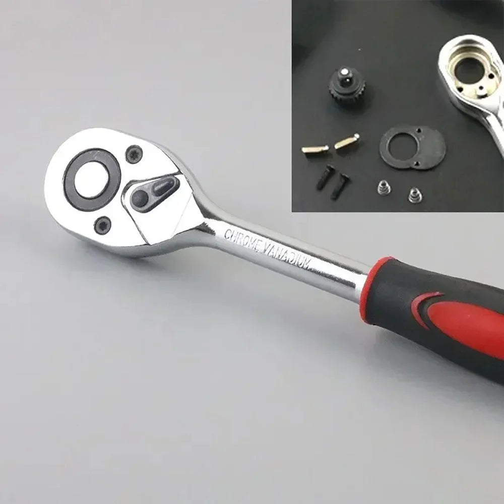 Professional Car Repair Tool Set Motorcycle Toolbox Set 46-Piece Set Car Repair Kit Ratchet Wrench Set Sockets Auto Repair Tools