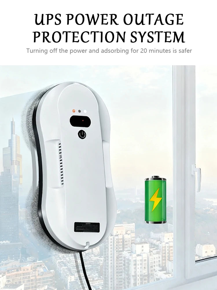 Fully Automatic Water Spraying Smart Electric High-Rise Window Cleaning Device Ultra-thin Strong adsorption Glass Wiping Robot