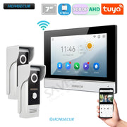HOMSECUR 4 Wire Tuya Smart APP HD Video House Door Phone Kit with 7" Touch Screen Monitor IP65 Doorbell Camera Record Snapshot