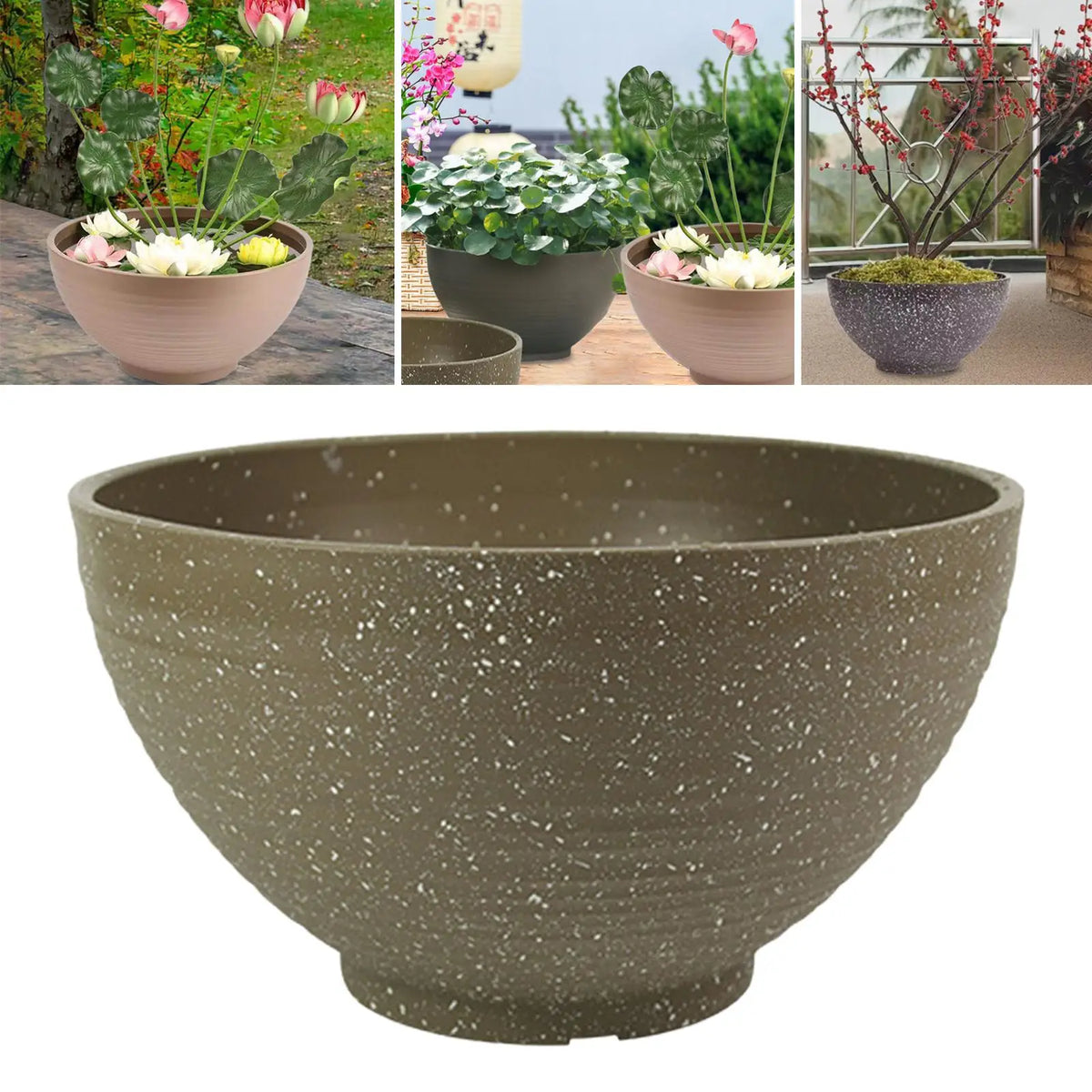 Garden Bowl Planter Water Plant Pot Multipurpose Practical Gift Ornament