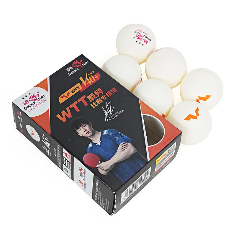 Double Fish WTT 3 Star Table Tennis Ball (WTT Official Ball) Original Double Fish 3-Star Ping Pong Balls ITTF Inproved