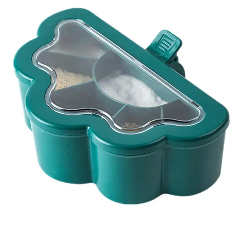 Kitchen 6-in-1 Seasoning Box Set Pepper Sugar Bowl Salt Spices Stirring Storage Jars Gadget Accessories Condiment Container Jar