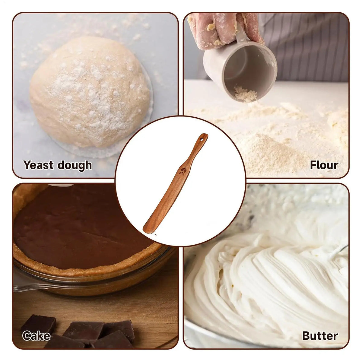 Kitchen Spatulas for Cooking Multifunctional Narrow Jar Scraper Portable Bread Whisk Spatula Thin Paddle Stir Stick Utensil