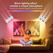 Smart Magnetic LED Wall Lamp with Motion Sensor Night Light 3 Color/Multicolor USB-Powered for Bedroom Living Office Wardrobe