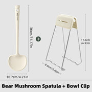 Kitchen Essentials Heat-resistantSilicone Mushroom Spatula, Soup Spoon, Bowl Catcher, Grill Clip, Kitchen Tools, Hook storage