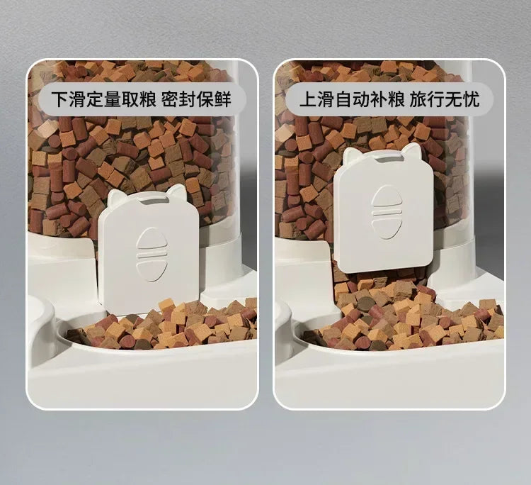 Cat feeder, dog cat basin with water dispenser bowl, dog food automatic circulation, cat food utensils, pet products universal