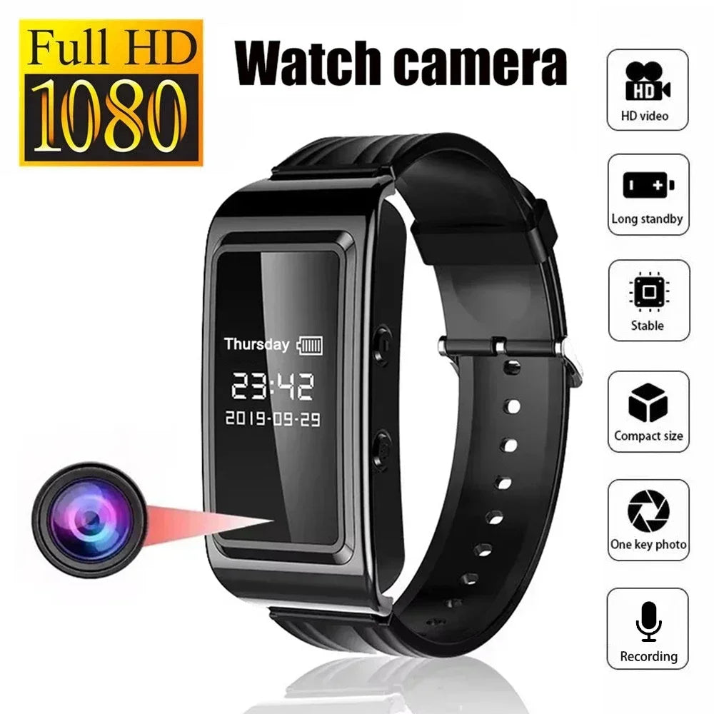 Mini Video Voice Recorder Camera Watch 1080P DV DVR Professional Digital Bracelet Dictaphone Sound Small Micro For Home Secure