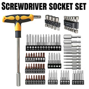 Screwdriver Set with T-shape Cross and Straight Slot Hexagon and Plum-shaped Heads for DIY Lovers Maintenance