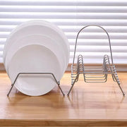 Kitchen Storage Draining 7/9 Slots Pot Lid Dish Rack Plates Metal Bowl Storage Holder Drying Stand Organizer Kitchen Tools