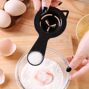 2-in-1 Perfect Kitchen Gadget Cute Cartoon Cat Egg Separator & Measuring Cup Easy Yolk & White Filter For Baking And Cooking,